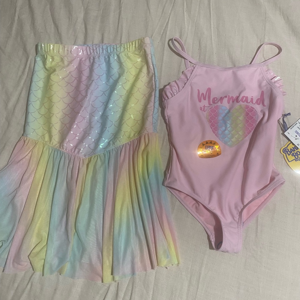 Banana Boat Mermaid Swim Set Girls 6